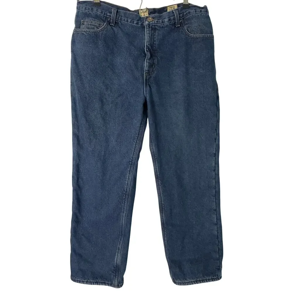 Red Head Brand Co. Jeans‎ Men's 38 X 30 Cotton Fleece Lined Straight Leg Zip Fly